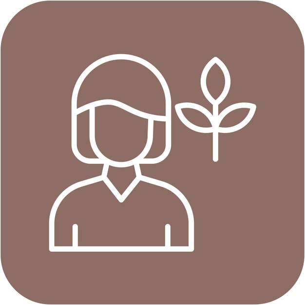 El icono vectorial ambientalista se puede usar para el conjunto de iconos de mujeres
