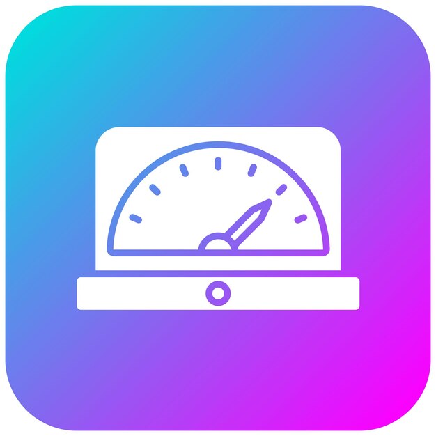 El icono vectorial del amperímetro se puede utilizar para el conjunto de iconos de procesos industriales
