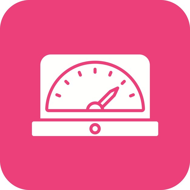 El icono vectorial del amperímetro se puede utilizar para el conjunto de iconos de procesos industriales