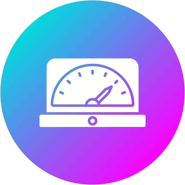 El icono vectorial del amperímetro se puede utilizar para el conjunto de iconos de procesos industriales