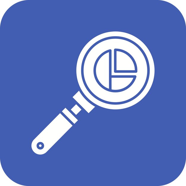 El icono vectorial de análisis de búsqueda se puede utilizar para el conjunto de iconos SEO y SEM
