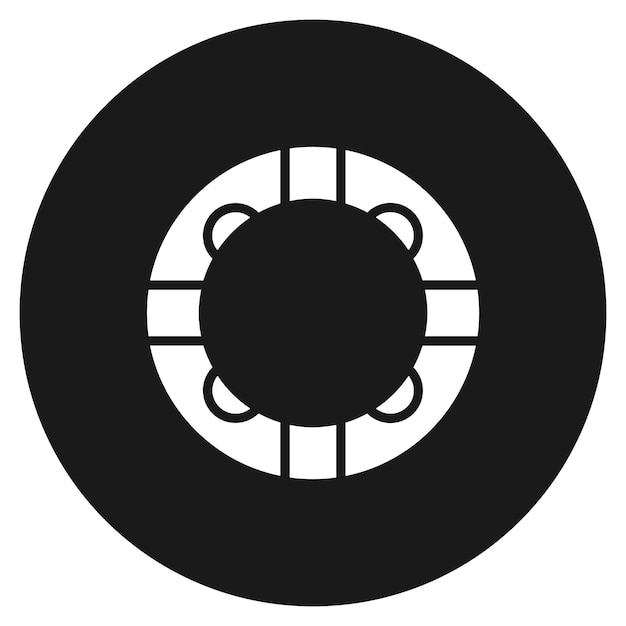 El icono vectorial del anillo de goma se puede usar para el conjunto de iconos de verano