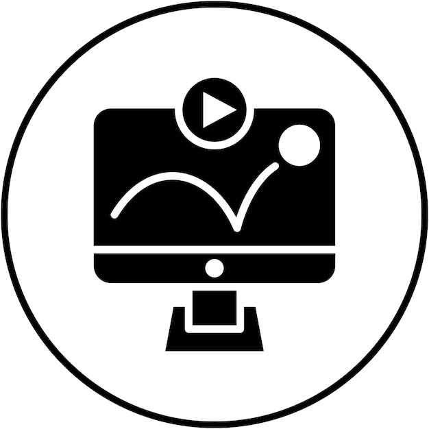 El icono vectorial de animación se puede utilizar para el conjunto de iconos de producción de video