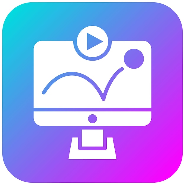 El icono vectorial de animación se puede utilizar para el conjunto de iconos de producción de video