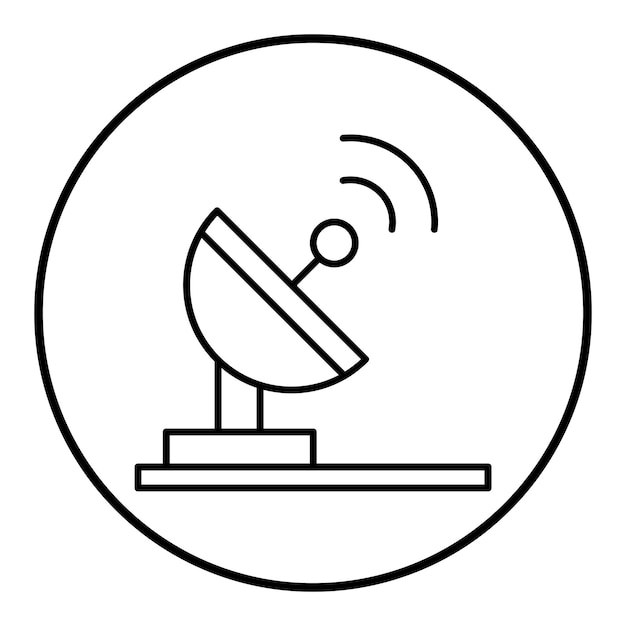 El icono vectorial de la antena del ejército se puede usar para el conjunto de iconos militares