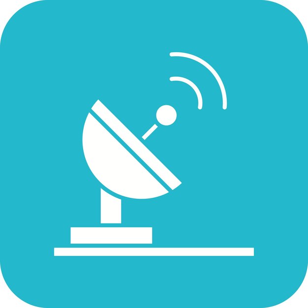 El icono vectorial de la antena del ejército se puede usar para el conjunto de iconos militares