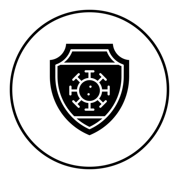 El icono vectorial de antivirus se puede utilizar para el conjunto de iconos de alojamiento web