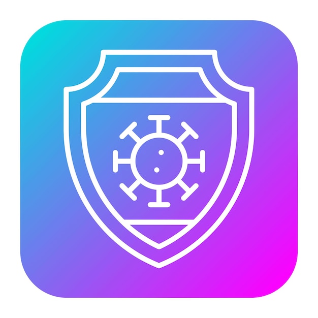 El icono vectorial de antivirus se puede utilizar para el conjunto de iconos de alojamiento web