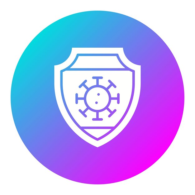 El icono vectorial de antivirus se puede utilizar para el conjunto de iconos de alojamiento web