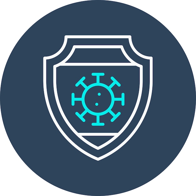 El icono vectorial de antivirus se puede utilizar para el conjunto de iconos de alojamiento web