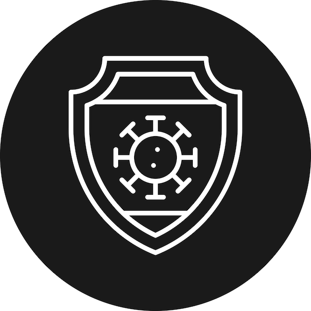 El icono vectorial de antivirus se puede utilizar para el conjunto de iconos de alojamiento web