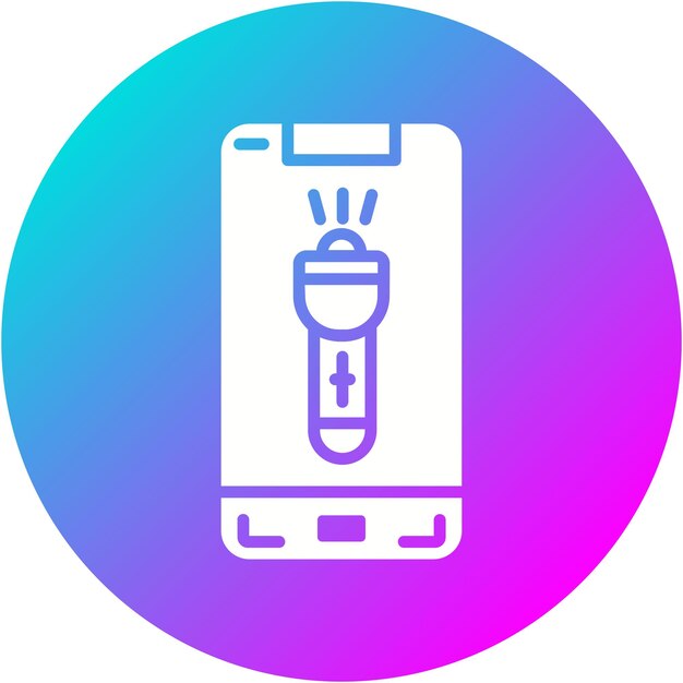 El icono vectorial de la antorcha móvil se puede utilizar para el conjunto de iconos de aplicaciones móviles