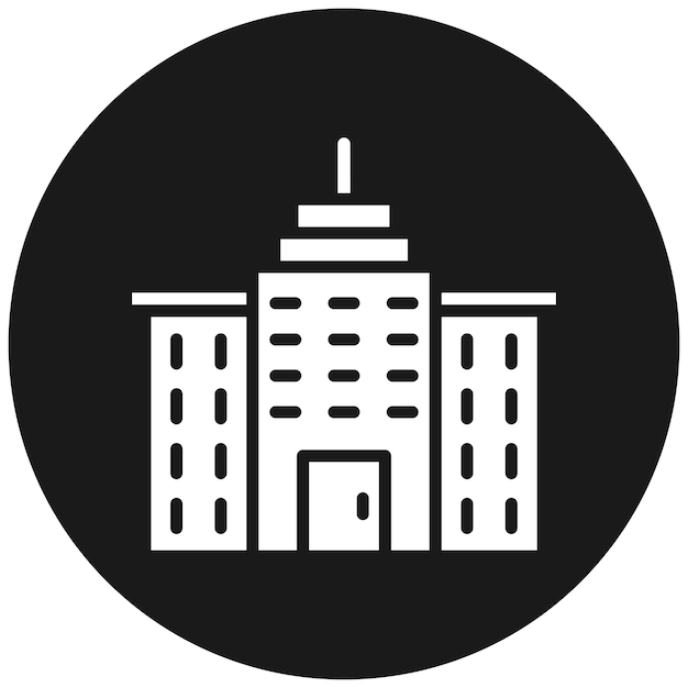 El icono vectorial de apartamentos se puede utilizar para el conjunto de iconos de tipo de casas