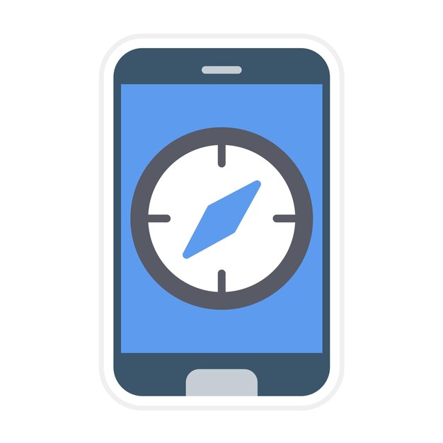 El icono vectorial de la aplicación Compass se puede utilizar para el conjunto de iconos de mapa y navegación