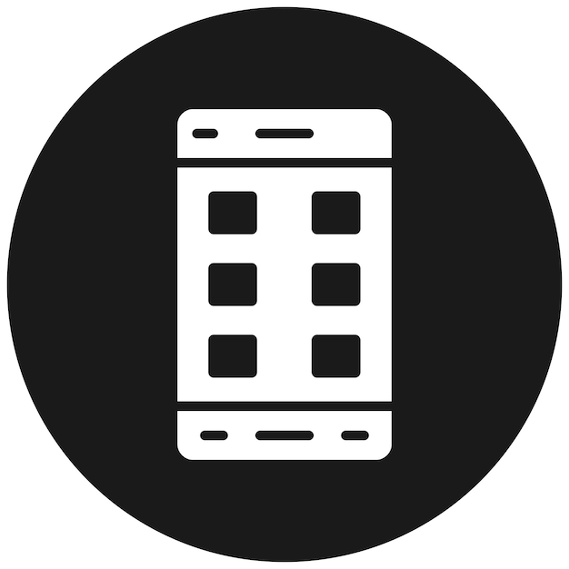 El icono vectorial de aplicaciones móviles se puede utilizar para el conjunto de iconos de la experiencia del usuario