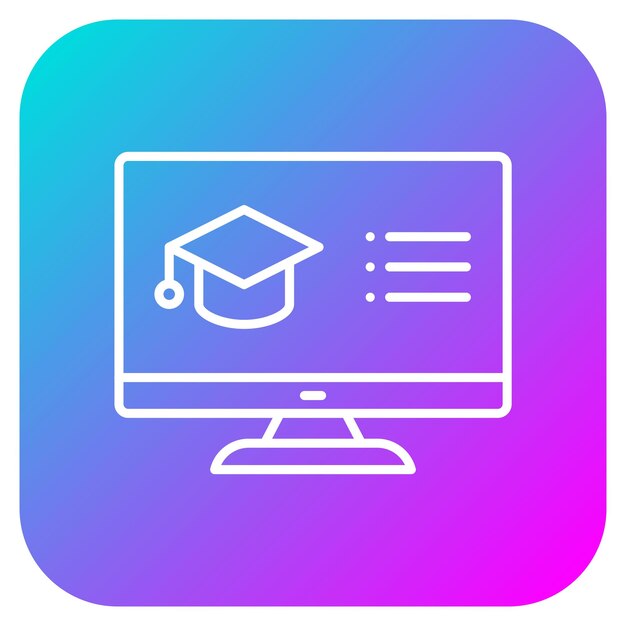 El icono vectorial de aprendizaje electrónico se puede utilizar para el conjunto de iconos de aprendizaje