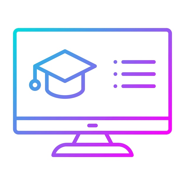 El icono vectorial de aprendizaje electrónico se puede utilizar para el conjunto de iconos de aprendizaje