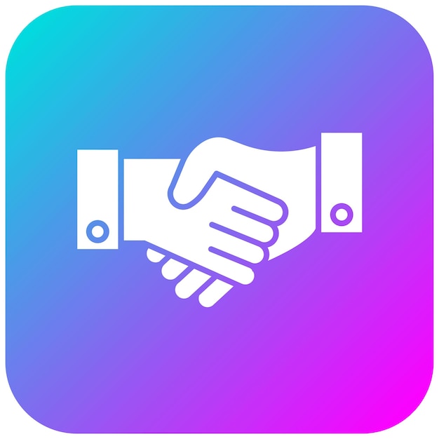 El icono vectorial del apretón de manos del juego se puede usar para el conjunto de iconos del juego en línea
