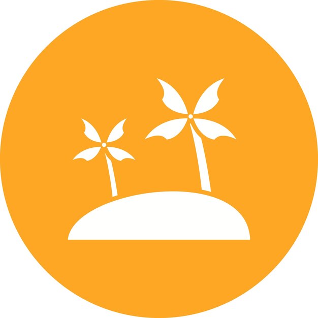 El icono vectorial del árbol de Dubai se puede usar para el iconset de Dubai
