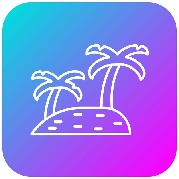 El icono vectorial del árbol de Dubai se puede usar para el iconset de Dubai