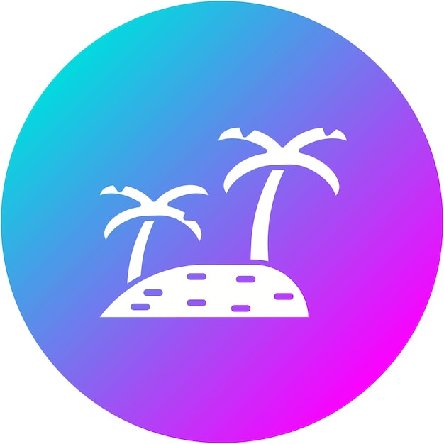 El icono vectorial del árbol de Dubai se puede usar para el iconset de Dubai