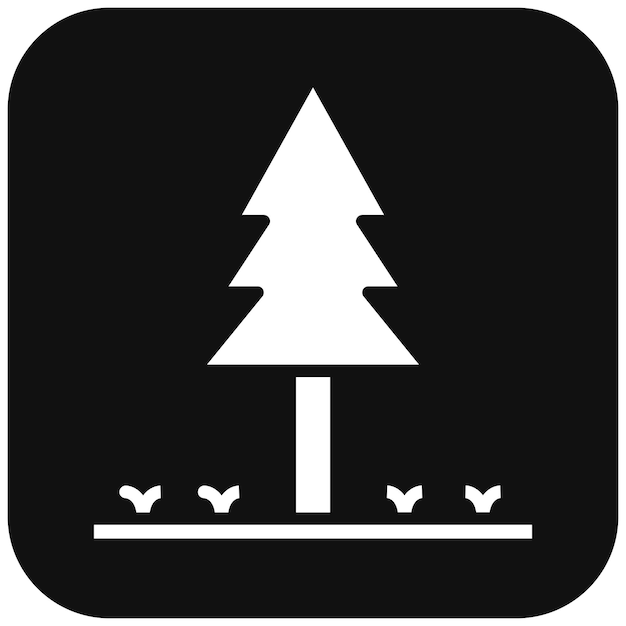 El icono vectorial del árbol se puede usar para el conjunto de iconos del Día de la Tierra