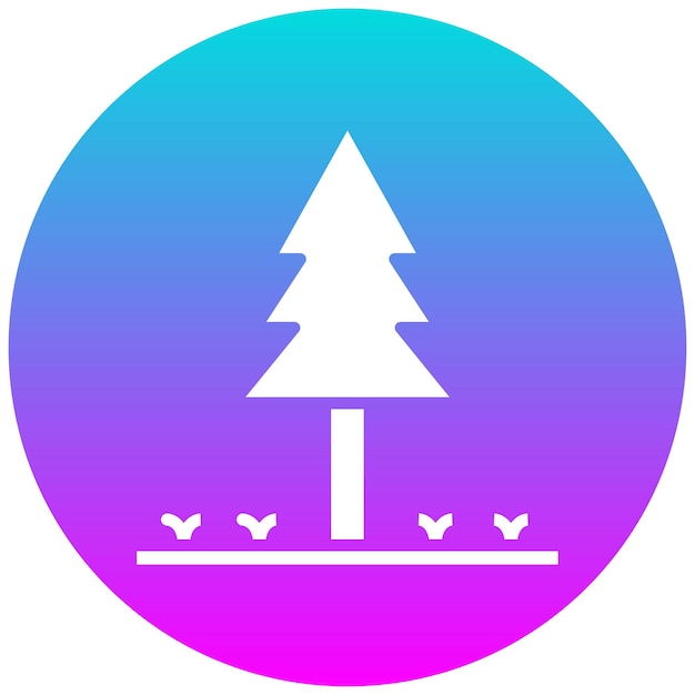 El icono vectorial del árbol se puede usar para el conjunto de iconos del Día de la Tierra