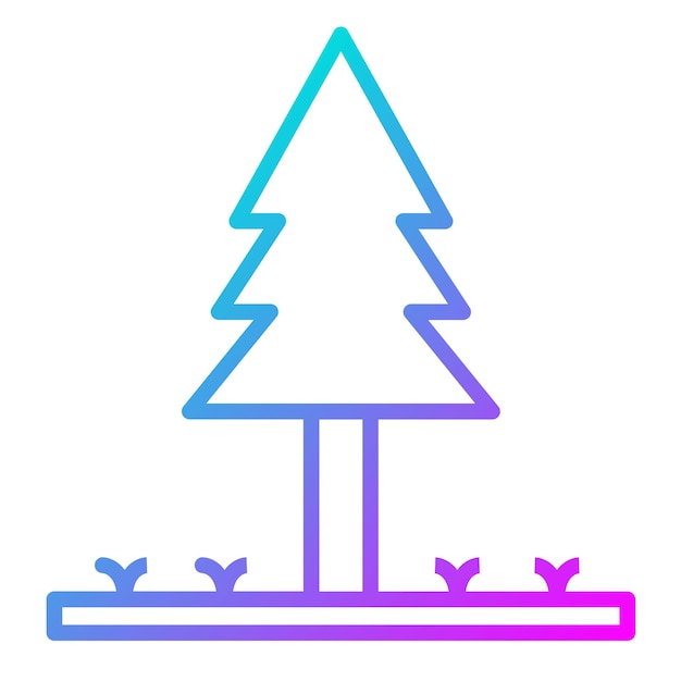 El icono vectorial del árbol se puede usar para el conjunto de iconos del Día de la Tierra