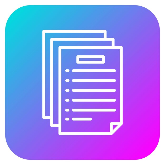 El icono vectorial de archivos se puede usar para el conjunto de iconos de Crimen y Ley