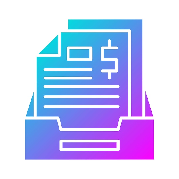 El icono vectorial de los archivos se puede utilizar para el conjunto de iconos de banca y finanzas