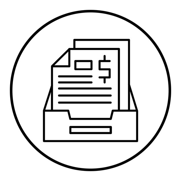 El icono vectorial de los archivos se puede utilizar para el conjunto de iconos de banca y finanzas