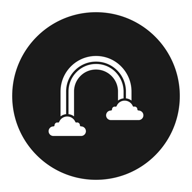 El icono vectorial del arco iris se puede usar para el conjunto de iconos de primavera