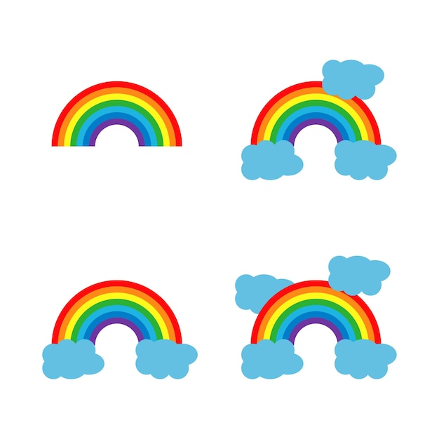 icono vectorial de arco iris para varias plantillas