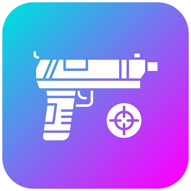 El icono vectorial del arma de juego se puede usar para el conjunto de iconos del juego en línea