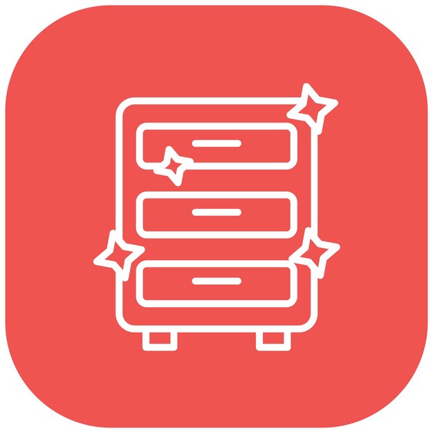 El icono vectorial de los armarios de limpieza se puede utilizar para la limpieza y el conjunto de iconos de desempolvado