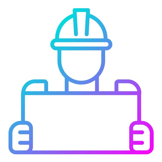 El icono vectorial del arquitecto se puede utilizar para el conjunto de iconos de diversidad