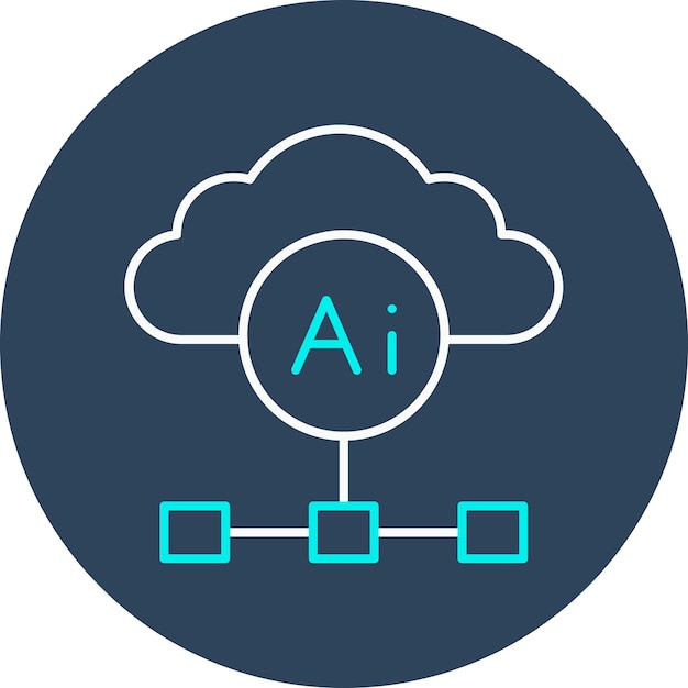 El icono vectorial de la arquitectura basada en la nube se puede utilizar para el conjunto de iconos de análisis de datos