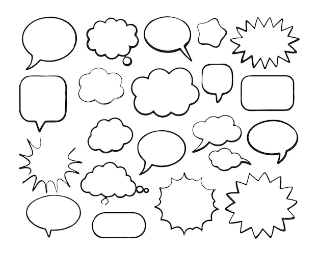 Icono vectorial de arte de línea de burbuja de conversación para aplicaciones y sitios web