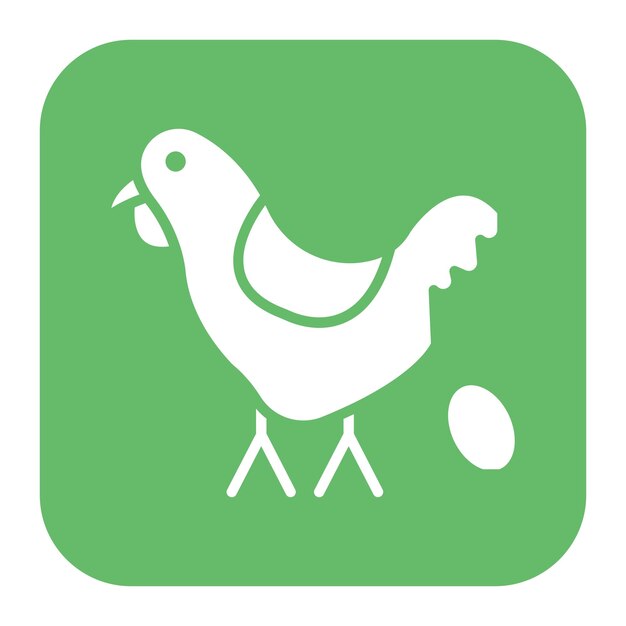 El icono vectorial del artículo de aves de corral se puede utilizar para el conjunto de iconos del supermercado