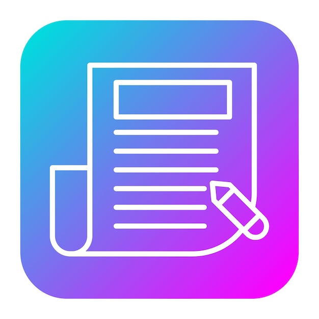 El icono vectorial del artículo se puede utilizar para el conjunto de iconos de literatura