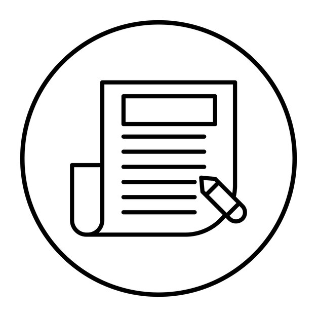 El icono vectorial del artículo se puede utilizar para el conjunto de iconos de literatura