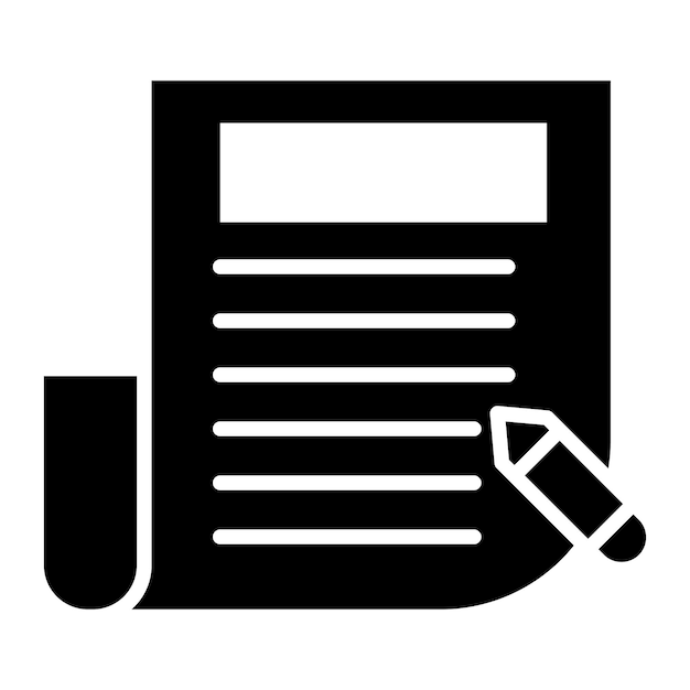 El icono vectorial del artículo se puede utilizar para el conjunto de iconos de literatura