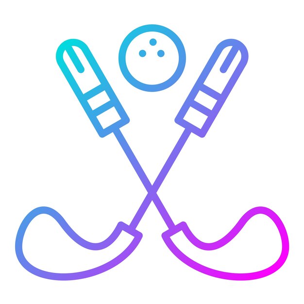 El icono vectorial asociado al club de golf se puede usar para el conjunto de iconos de golf