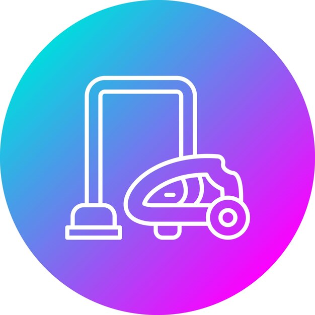 El icono vectorial de la aspiradora se puede utilizar para el conjunto de iconos de artículos para el hogar