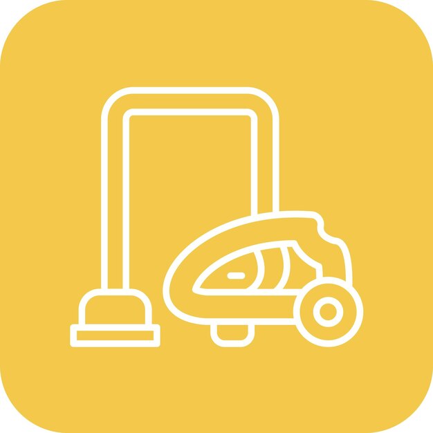 El icono vectorial de la aspiradora se puede utilizar para el conjunto de iconos de artículos para el hogar