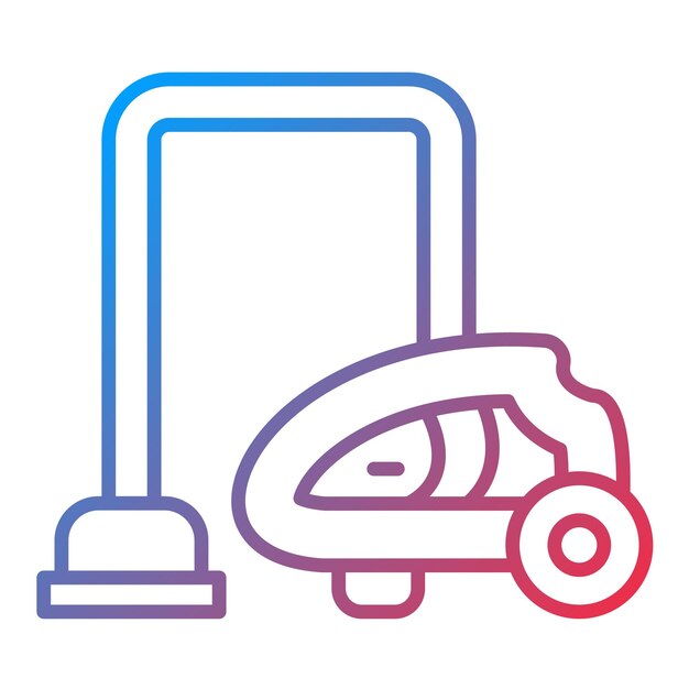 El icono vectorial de la aspiradora se puede utilizar para el conjunto de iconos de artículos para el hogar