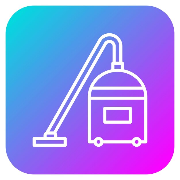 El icono vectorial de la aspiradora se puede utilizar para el conjunto de iconos de limpieza de la casa