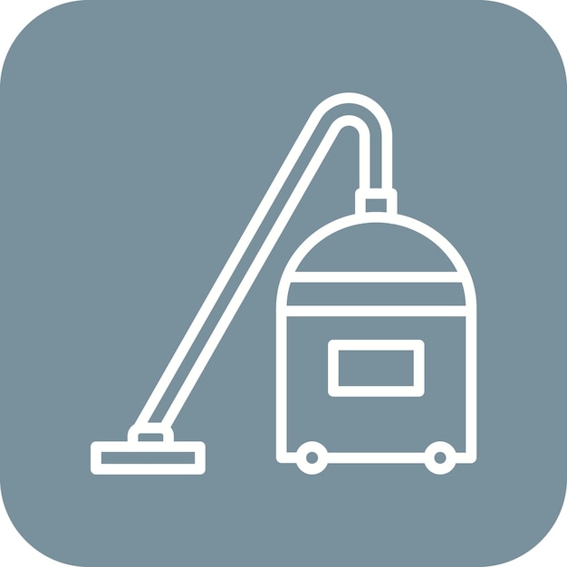 El icono vectorial de la aspiradora se puede utilizar para el conjunto de iconos de limpieza de la casa
