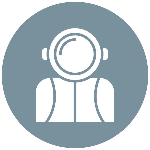 El icono vectorial del astronauta se puede usar para el conjunto de iconos de ciencia ficción
