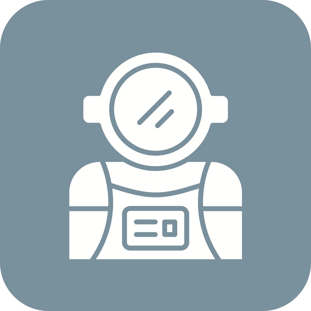 El icono vectorial del astronauta se puede usar para el conjunto de iconos de tecnología espacial